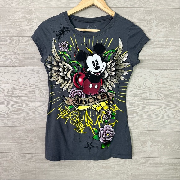 Disney Mickey Mouse Tee M Affliction Style - Picture 1 of 5